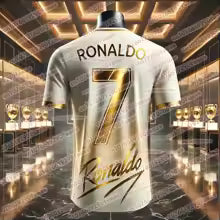 New Hot Selling Ronaldo Fashion Football Superstar Commemorative Collection Sports Jersey Daily Outdoor Breathable T-shirt