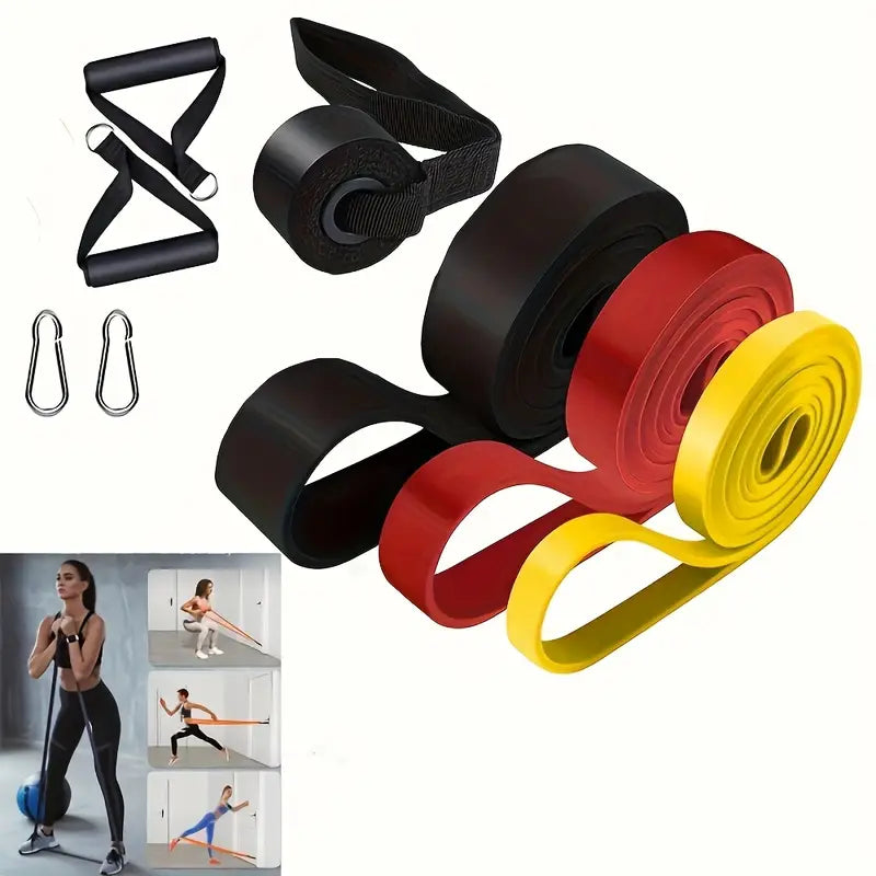 2.27-104.33 KG Heavy-Duty Stackable Resistance Training System - TPE Material with Multi-Color Options (Green, Blue, Black, Red, Golden, Purple, White, Yellow, Navy, Gray) - 2.27-104.33 KG Weight Capacity, 70-160cm Length for