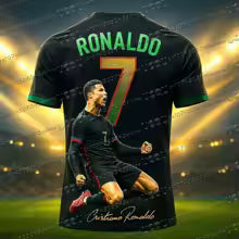 Football Jersey 3d Printed NO.7 Ronaldo Boys Girls Training Women's Sports Breathable Short Sleeve Men's T-shirt