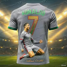 Football Jersey 3d Printed NO.7 Ronaldo Boys Girls Training Women's Sports Breathable Short Sleeve Men's T-shirt