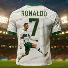 Football Jersey 3d Printed NO.7 Ronaldo Boys Girls Training Women's Sports Breathable Short Sleeve Men's T-shirt