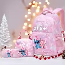 3pcs Set Stitch Schoolbag Bookbag Backpacks Boy Girl Waterproof School Bag Teens Laptop Backpack Women Travel Bag Christmas Gift