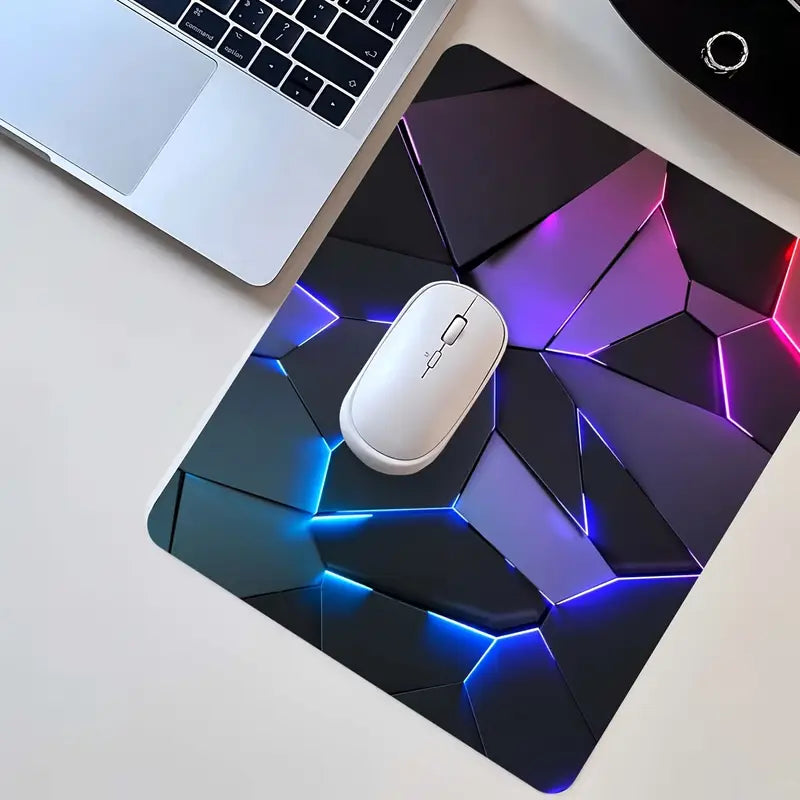 1pc Gamer'S Dream: Extra Large, Durable Mouse Pad with Stylish Geometric Design - Precision Stitched Edges, Non-Slip Rubber Base, Washable - Perfect for PC, Office, and Dorm Decor - Ideal Gift for Gamers, Office Workers, and